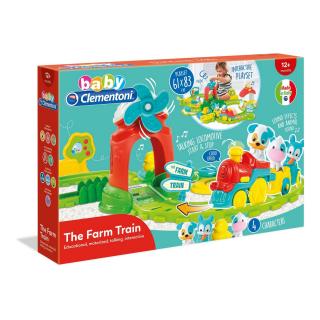 Baby Clementoni - Tren Interactiv Cu Animalute De La Ferma