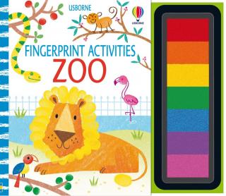 Carte cu activitati de pictat cu degetelele ,   Fingerprint Activities ZOO