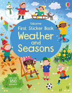 Carte cu autocolante First Sticker Book Weather and Seasons