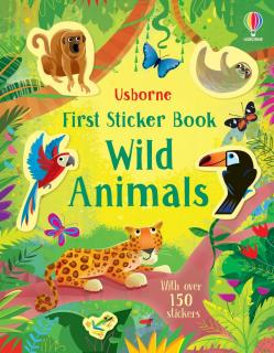 Carte cu autocolante First Sticker Book Wild Animals