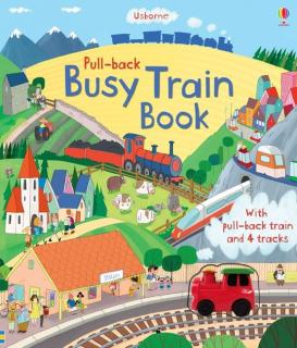 Carte cu jucarie-Pull-back busy train book