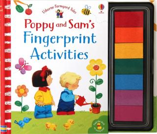 Carte de activitati de pictat cu degetele Poppy and Sam s Fingerprint Activities