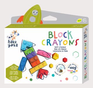 Creioane cerate interconectabile Block Crayons - Racheta, Haku Yoka