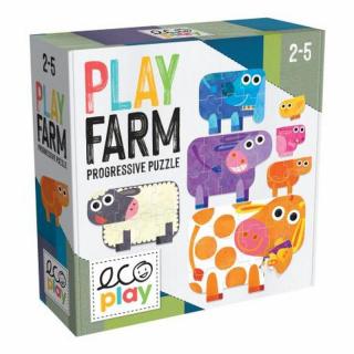 Headu Ecoplay - Puzzle-Uri Progresive Animale Mari Si Mici