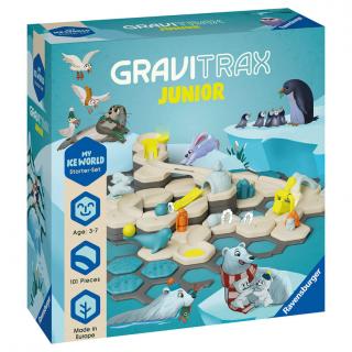 Joc de constructie Gravitrax Junior pentru copii de la 3 ani- My Ice World - Set de baza, Lumea Inghetata