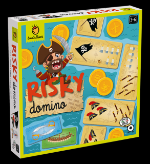 Joc de societate Risky Domino Pirati, Ludattica, 2-3 ani +