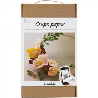 Kit creativ cu hartie creponata - coronita decorativa