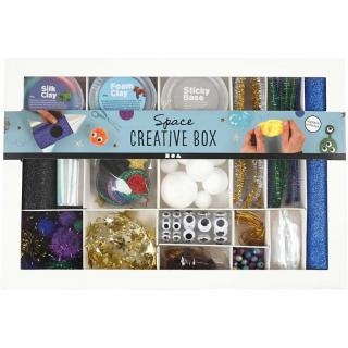 Kit creativ cu plastilina Foam Clay si Silk Clay - Spatiul cosmic