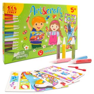 Kit creativ de desen cu particule de marmura - Art  Craft