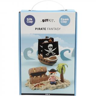 Kit creativ din plastilina Foam Clay si Silk Clay - lumea piratilor