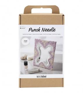 Kit creativ punch needle - oglinda, culori pastel