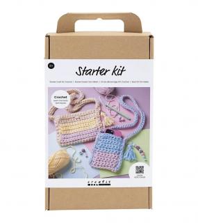 Kit Starter pentru crosetat, genti, culori asortate