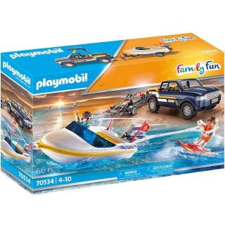 Playmobil - Camion Cu Barca De Viteza