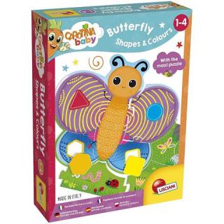 Puzzle de podea - Fluturas cu forme si culori (29 piese)