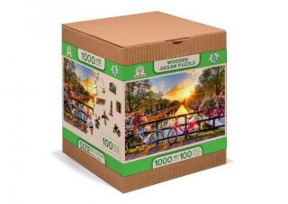 Puzzle din lemn, Bicicletele din Amsterdam, 1010 piese