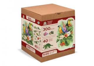 Puzzle din lemn, Pasari tropicale, 300 piese