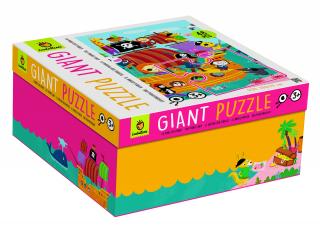 Puzzle Gigant - Barca Piratilor, Ludattica, 2-3 ani +