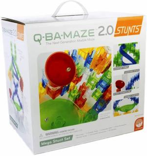 Q-BA-MAZE 2.0 Mega Stunt Set, joc de constructie cu bile, trambulina si vortex