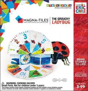 Set creativ de constructie piese magnetice CreateOn Magna-Tiles - Gargarita morocanoasa By Eric Carle 16 piese