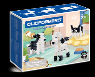 Set de construit Clicformers-Animale prietenoase, 79 piese