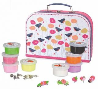 Set de modelaj cu plastilina, bijuterii cu flori