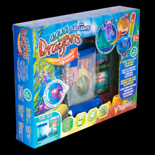 Set educativ STEM - AQUA DRAGONS   Habitat Deluxe in culori schimbatoare si LED-uri