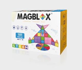 Set magnetic Magblox - 101 piese magnetice de constructie transparente