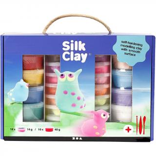 Set plastilina moale Silk Clay culori asortate