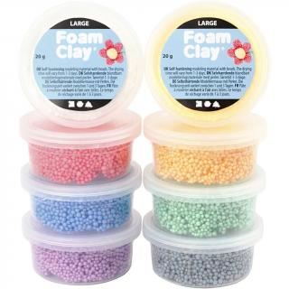 Set spuma de modelat Foam Clay, 8 culori pastel