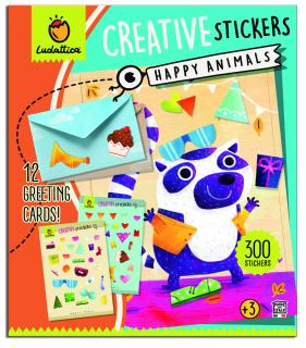 Stickere creative - Animale Fericite, Ludattica, 2-3 ani +