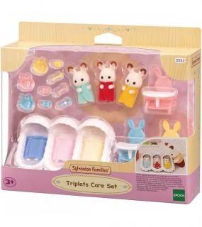 Sylvanian Families-Set De Ingrijire A Iepurasilor Tripleti