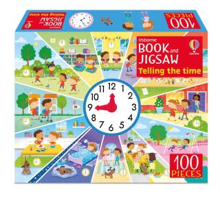 Usborne Book and Jigsaw Telling the Time Set Puzzle si Carte