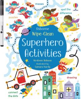 Wipe-Clean Superhero Activities,Carte de activitati scrie-sterge