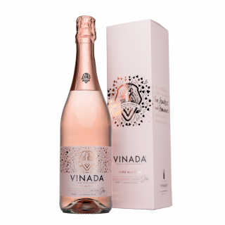 VINADA Tinteling Tempranillo Rose 0.0% 0.75L Giftset   Vin spumant fara alcool