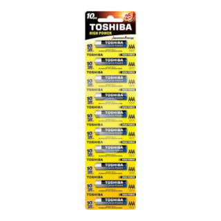 Baterii alcaline Toshiba, AAA, 10 buc.   set