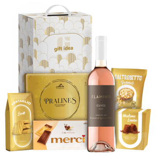 Cos Cadou de Craciun, 5 produse + Cutie Cadou, 1480 gr, Luxury Delights