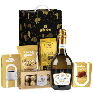 Cos Cadou de Craciun, 6 produse + Cutie Cadou, 1180 gr, Golden Taste