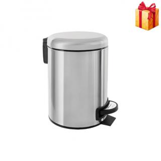 Cos de gunoi Elite cu pedala, din inox, 5 litri