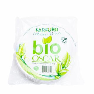 Farfurii Bio din Trestie, 23cm, Set 25 buc