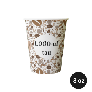 Pahare carton personalizate, 8oz