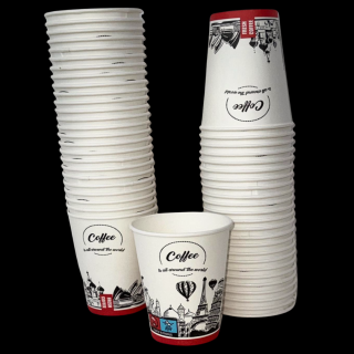 Pahare din carton pentru cafea, 8 oz, set 50 buc