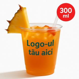 Pahare personalizate din plastic, 300 ml