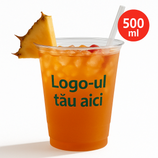 Pahare personalizate din plastic, 500 ml