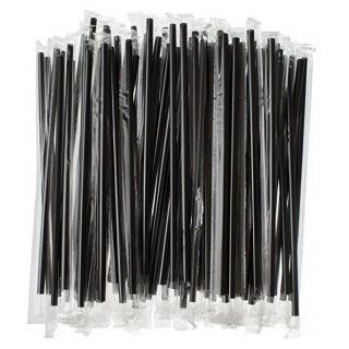 Set 1000 Paie Negre Flexibile Ambalate Individual in Folie, PP, Reutilizabile, 240x5mm