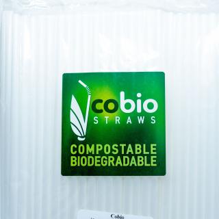 Set 150 Paie Biodegradabile Drepte Albe, 210X6mm