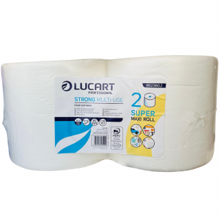 Set 2 role Industriale, prosop din hartie, Lucart Strong Multiuse, 2 X 1400 gr