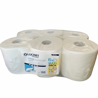 Set 6 role prosop din hartie, Lucart, cu derulare centrala externa, 2 straturi, 6 x 600g