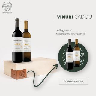 Pachet vin cadou: 2 sticle vin:Vin alb sec Spania,Catalonia - Oda Blanc - Castell del Remei    +    Vin rosu sec - Spania, Catalonia - Oda - Castel del Remei  + cutie lemn   + cutie lemn   Promotie vinuri c