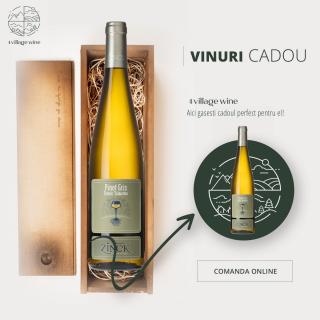 Vin cadou  - Alsace Pinot Gris Terroir 2019 750 ml + cutie lemn - Domaine Zinck   Promotie vinuri cadou