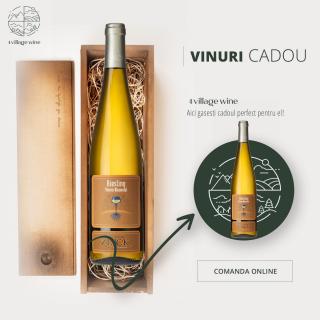 Vin cadou  Alsace Riesling Terroir 2017 750ml + cutie lemn - Domaine Zinck   Promotie vinuri cadou